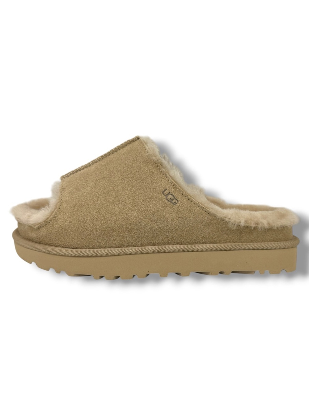 UGG Greenport Suede Slide Shearling Slip On Size 5 Cozy Cabincore Loungewear - Picture 4 of 12